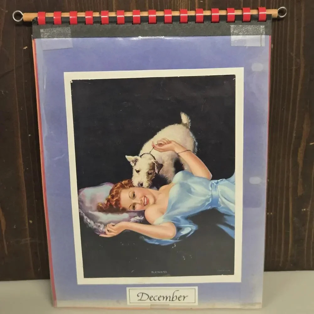 Reusable Pin Up Calendar Vintage Style Art Elvgren Moran Frahm Petty Bradley